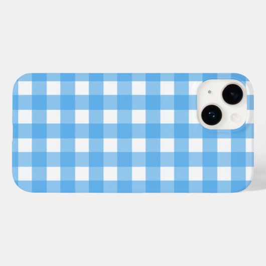 Sky blue gingham Case-Mate iPhone case (Achterkant (horizontaal))