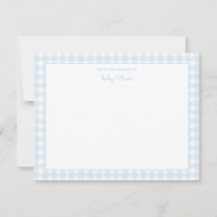 Sky Blue Gingham check Baby boy Flat Bedankt