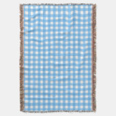 Sky blue gingham deken (Voorkant Verticaal)