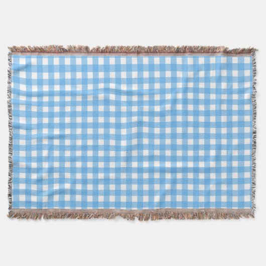 Sky blue gingham deken (Voorkant)