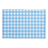 Sky blue gingham kussensloop (Achterkant)