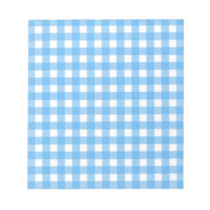 Sky blue gingham notitieblok