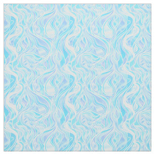 Sky Blue Glas in lood Abstract Stof