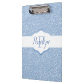 Sky Blue Glitter Monogram Klembord (Links)