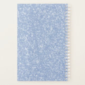 Sky Blue Glitter Monogram Planner (Achterkant)