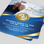 Sky Blue & Gold Church Anniversary Flyer
