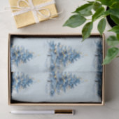 Sky Blue Gold kerstbomen Tissuepapier (Geschenk)
