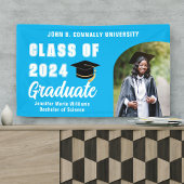 Sky Blue Graduation Party Afstuderen Foto Spandoek