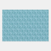 Sky Blue Hearts Flat Wrapping Paper Sheets (Voorkant 3)