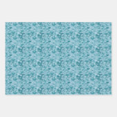 Sky Blue Hearts Flat Wrapping Paper Sheets (Voorkant 2)