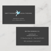 Sky Blue Hummingbird Logo Gezondheid & Wellness Gr Visitekaartje (Voorkant / Achterkant)