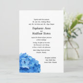 Sky Blue Hydrangea Deux Parents Faire-part de mari (Debout devant)