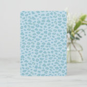 Sky Blue Leopard Print Baby shower Kaart (Staand voorkant)