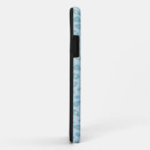 Sky Blue Leopard Print Monogram Case-Mate iPhone Case (Achterkant/rechts)