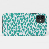 Sky Blue Leopard Print Skin Fur Case-Mate iPhone Case (Achterkant (horizontaal))