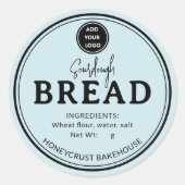 Sky Blue Logo Bakery Sourdough Bread Sticker (Voorkant)