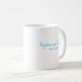 Sky Blue Mariage Personnalisé Café Mug (Devant droit)