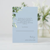 Sky Blue Message Ivy Wedding shower Merci (Debout devant)