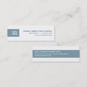 Sky Blue Monogram Strip Mini Visitekaartje (Voorkant / Achterkant)