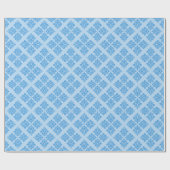 Sky Blue Moroccan Damask Cadeaupapier (Vlak)