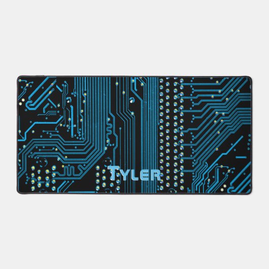 Sky Blue Name, carte de circuits noirs et bleus (Recto)