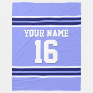 Sky Blue Navy White Team Jersey Sports Jersey Fleece Deken