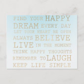 Sky Blue Ombre Briefkaart (Voorkant)