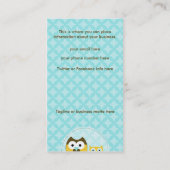 Sky Blue Owls Visitekaartjes (Achterkant)