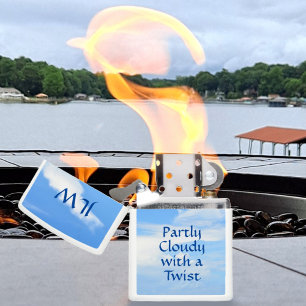 Sky Blue Partly Cloudy met een twist en Initialen
