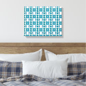 Sky Blue Pattern Canvas Afdruk (Insitu (Slaapkamer))