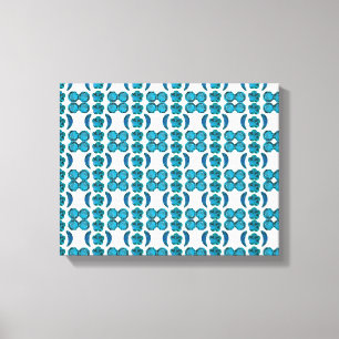 Sky Blue Pattern Canvas Afdruk