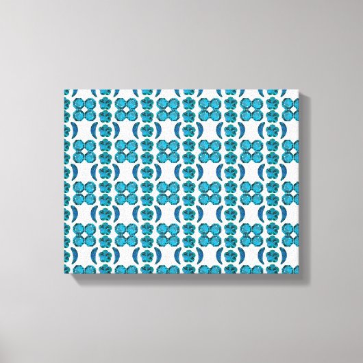 Sky Blue Pattern Canvas Afdruk (Voorkant)