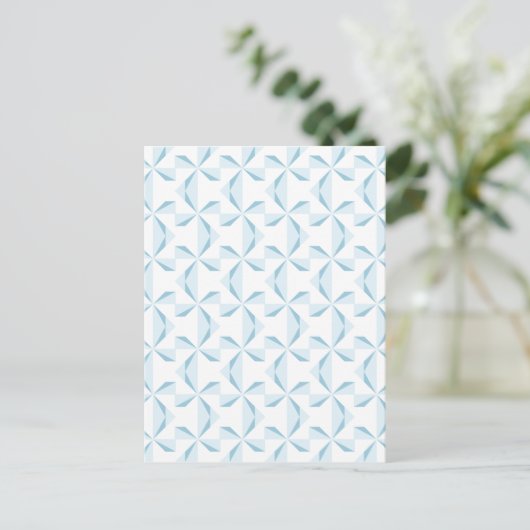 Sky Blue Pinwheels Briefkaart (Staand voorkant)