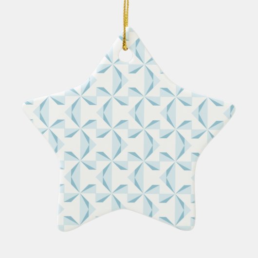 Sky Blue Pinwheels Keramisch Ornament (Voorkant)