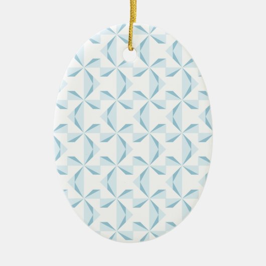 Sky Blue Pinwheels Keramisch Ornament (Voorkant)