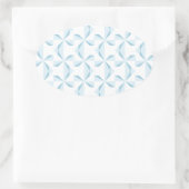 Sky Blue Pinwheels Ovale Sticker (Tas)