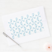 Sky Blue Pinwheels Rechthoekige Sticker (Envelop)