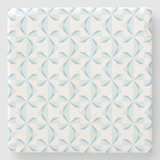Sky Blue Pinwheels Stenen Onderzetter (Voorkant)