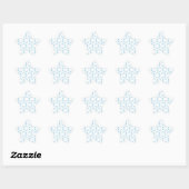 Sky Blue Pinwheels Ster Sticker (Vel)