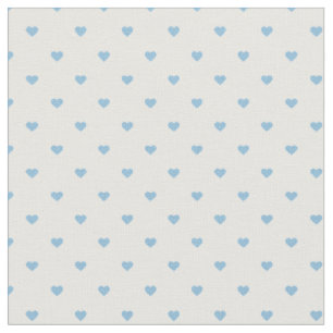 Sky Blue Polka Dot Hearts Stof