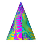 Sky Blue Rainbow Melt Feesthoedjes (Achterkant)