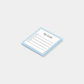 Sky Blue Retro Lined Checklist Post-it® Notes (Schuin)