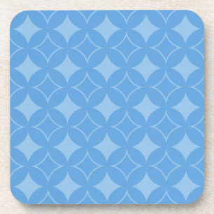 Sky blue shippo-patroon bier onderzetter
