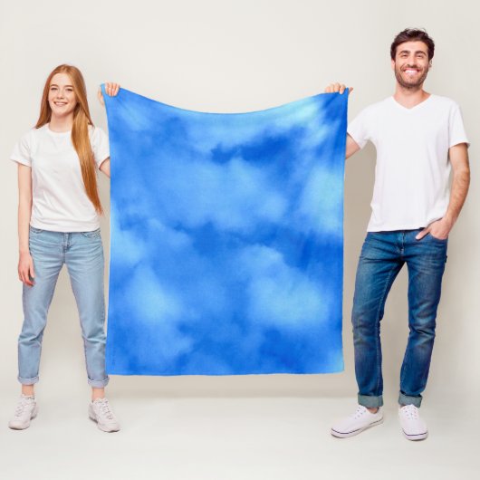 Sky Blue Sky, fleecedeken, medium 50" x 60" Fleece Deken (In situ)