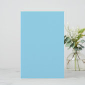 Sky Blue Solid Color Briefpapier (Staand voorkant)