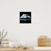 Sky blue SS Camaro met zwarte strepen Poster (Keuken)