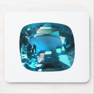 Sky Blue Topaz Kussen Edelsteen Muismat