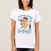 Sky Blue Trotse moeder van een Afstuderen foto T-shirt (Voorkant)
