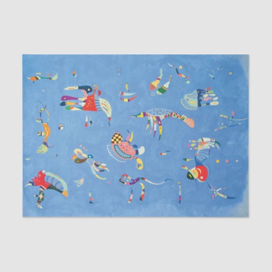 Sky Blue van Wassily Kandinsky Tissuepapier (Voorkant)
