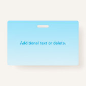 Sky Blue (veranderlijke kleur!) Ombre & Tekstpatro Badge (Achterkant)